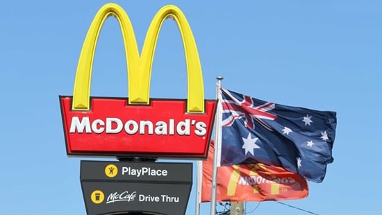 McDonald's sign and the Australian flag