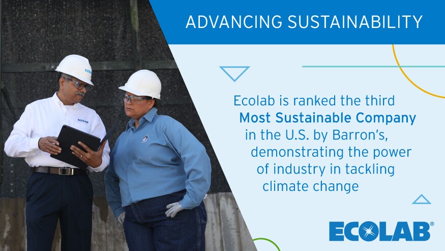 Ecolab associates engaged in water and sustainability work