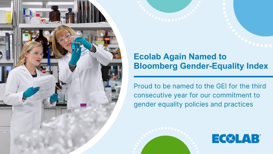 Ecolab women associates working in a laboratory.