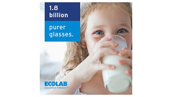 1.8 Billion Purer Glasses of Milk - girl drinking glass of milk