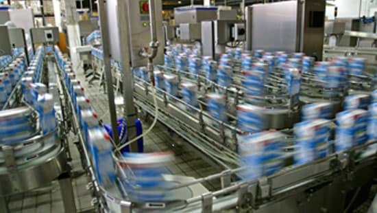 Conveyor lubrication process using milk cartons