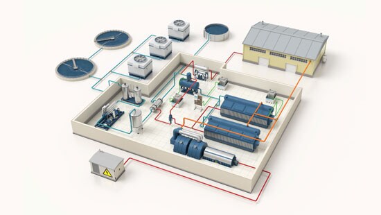 Diagram of Boiler House for Boiler Water Treatment Program