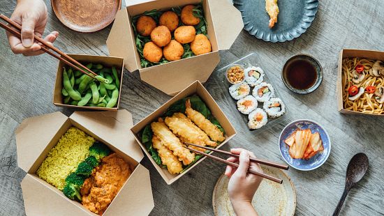Stock image of take out food.